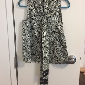 The Limited Black/White Silky Tank